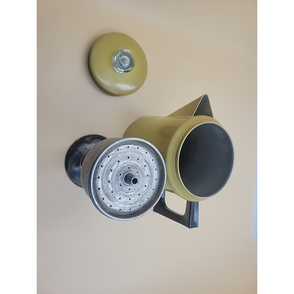 Comet Aluminum Goldenrod Coffee Percolator Pot with Lid – All Parts Fair Cond - Picture 11 of 12